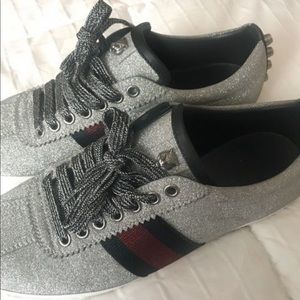 Silver Authentic Gucci Shoes